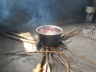 Typical 3-stone fire for cooking in Malawi Typical 3-stone fire for cooking in Malawi