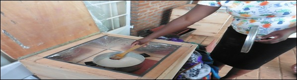 Solar powered eCook stove in use in Malawi