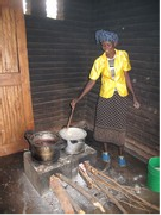 Cooking nsima and red beans in Namisu